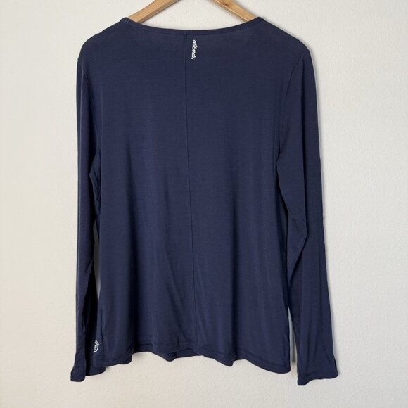 Allbirds Natural Flow Studio Long Sleeve Tee Navy Womens Medium Merino Blend - Picture 4 of 5